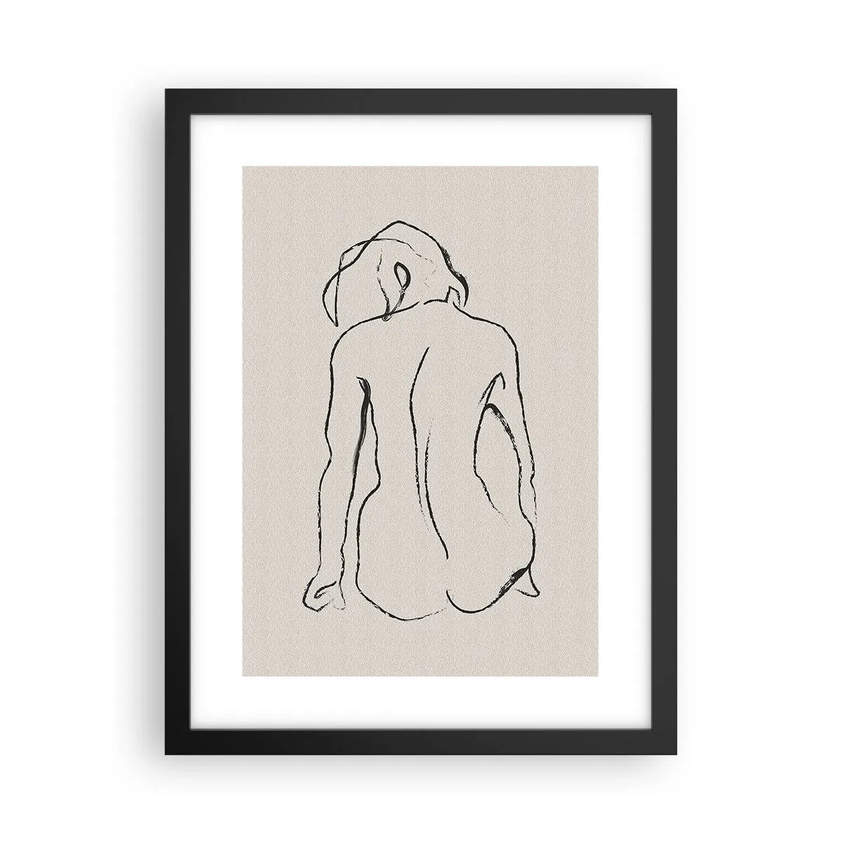 Poster in black frame - Woman Nude - 30x40 cm
