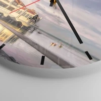 Clock face with lines