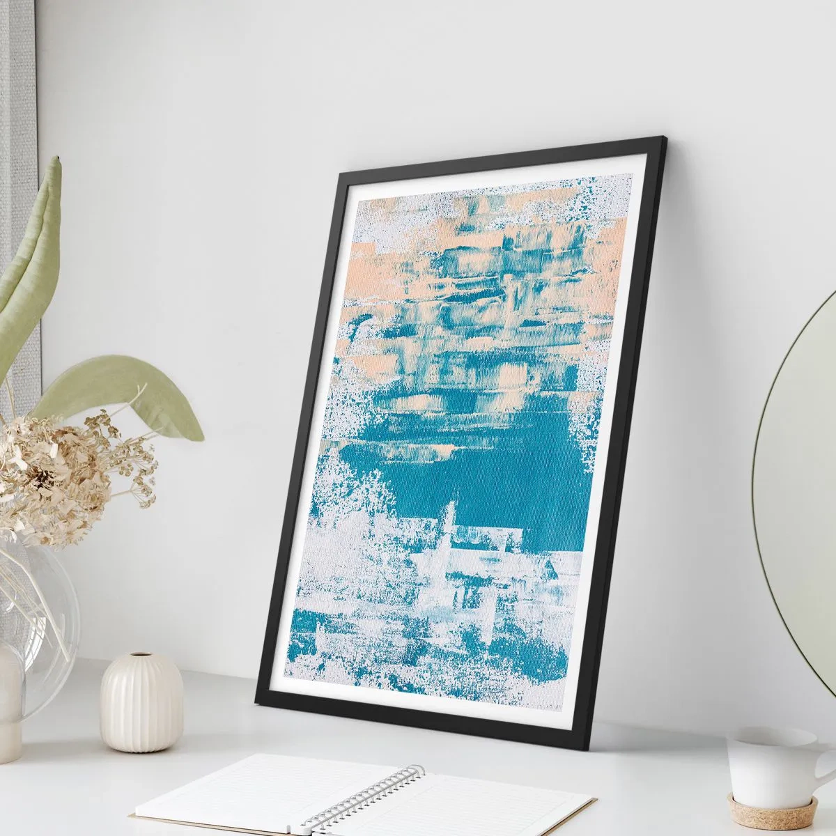 Poster in black frame - Through an Icicle - 40x50 cm