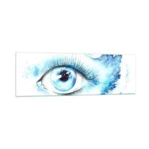 Glass picture - Immerse in those Blue Eyes - 160x50 cm