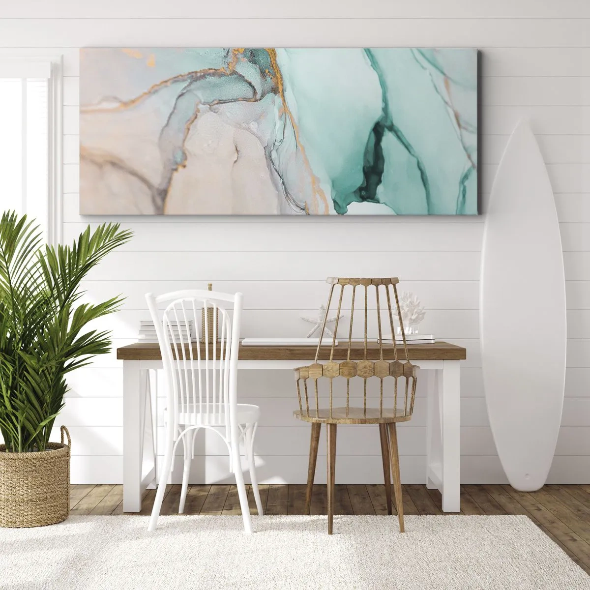 Canvas picture - Dance of Shapes and Colours - 90x30 cm