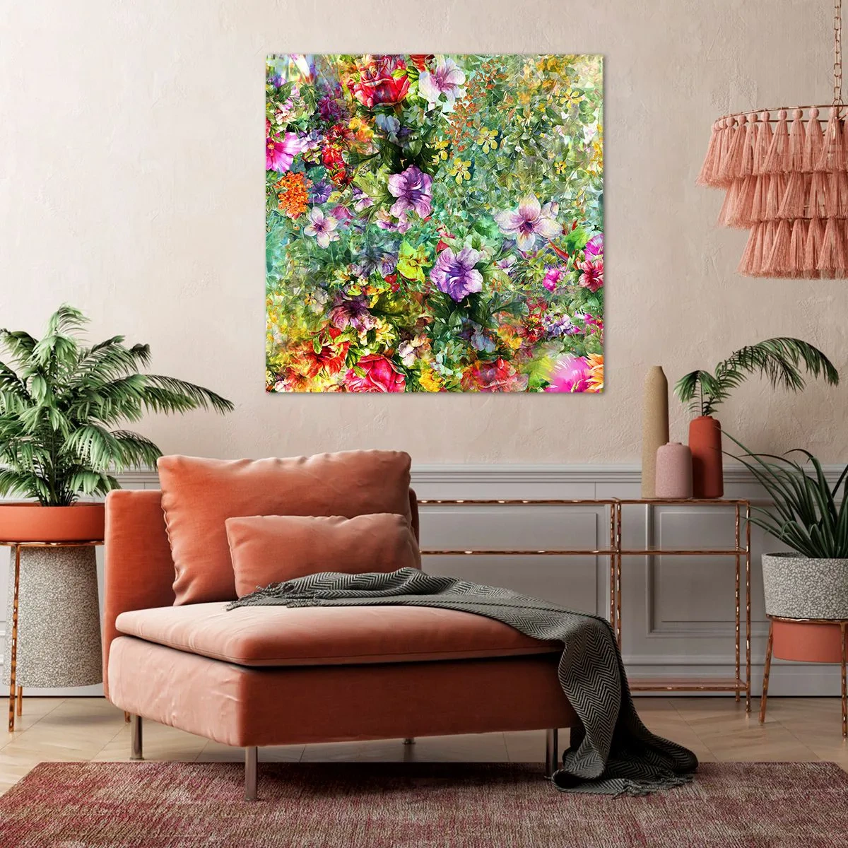 Canvas picture - Lost in the Flowers - 40x40 cm