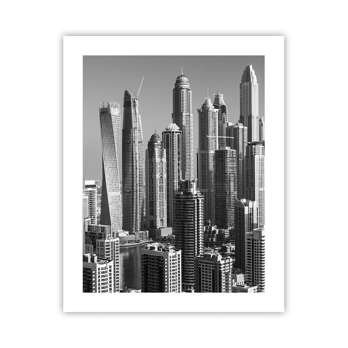 Poster - City over a Desert - 40x50 cm