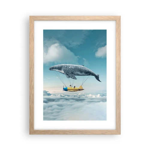 Poster in light oak frame - Why Not? - 30x40 cm