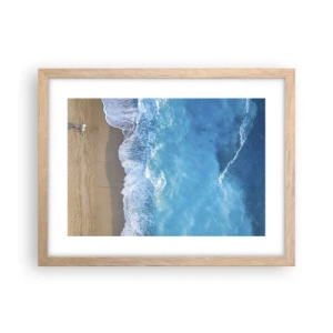 Poster in light oak frame - Power of the Blue - 40x30 cm