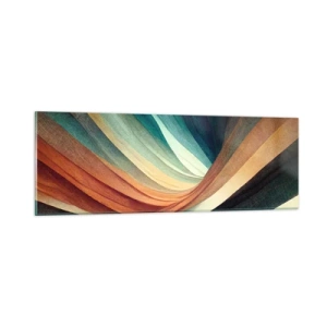 Glass picture - Woven from Colours - 90x30 cm
