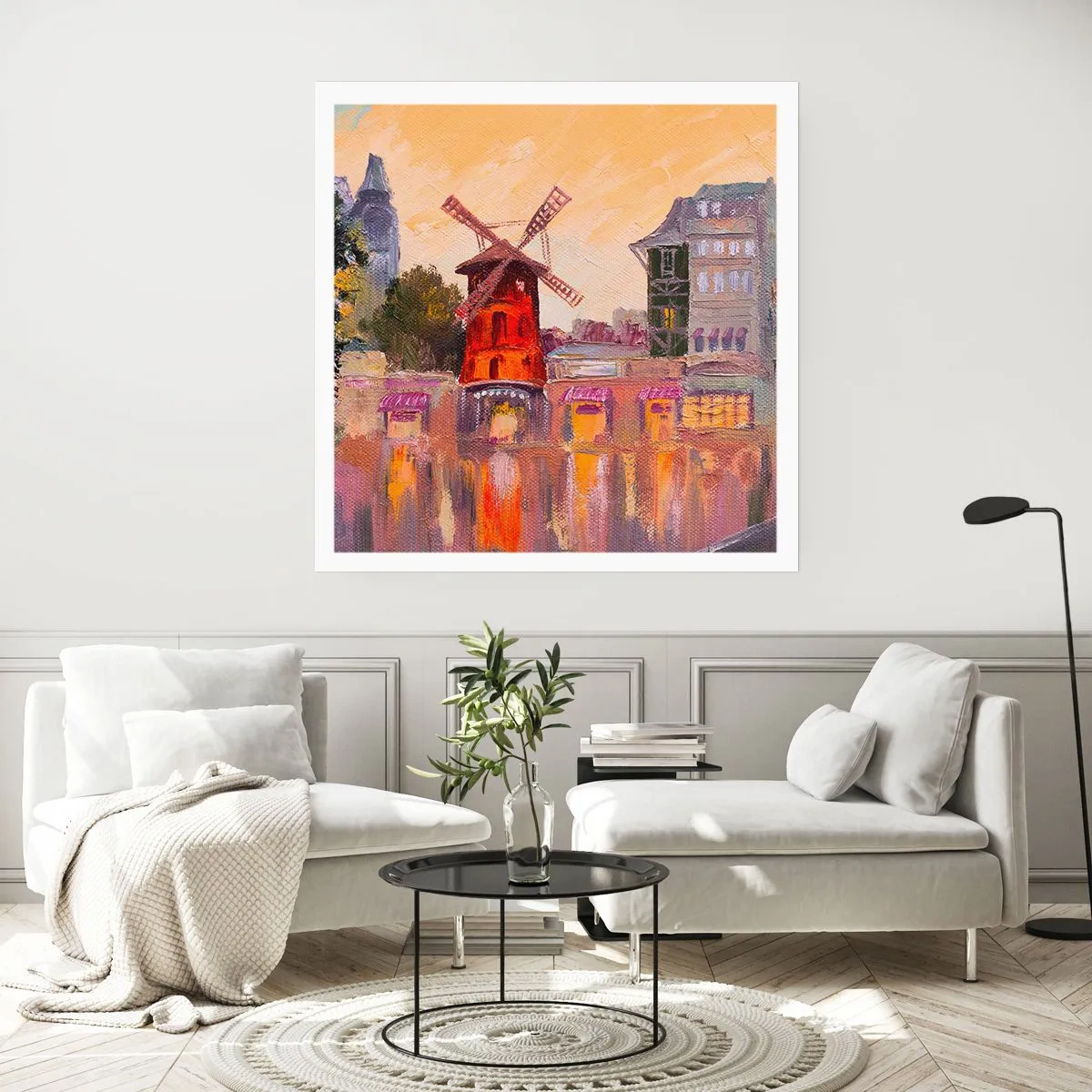 Poster - Icons of Paris - Moulin Rouge - 60x60 cm