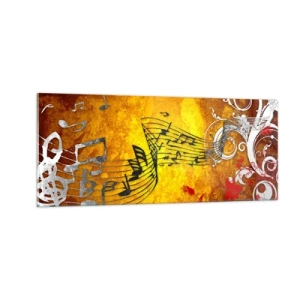 Glass picture - Let the Music Flow - 100x40 cm