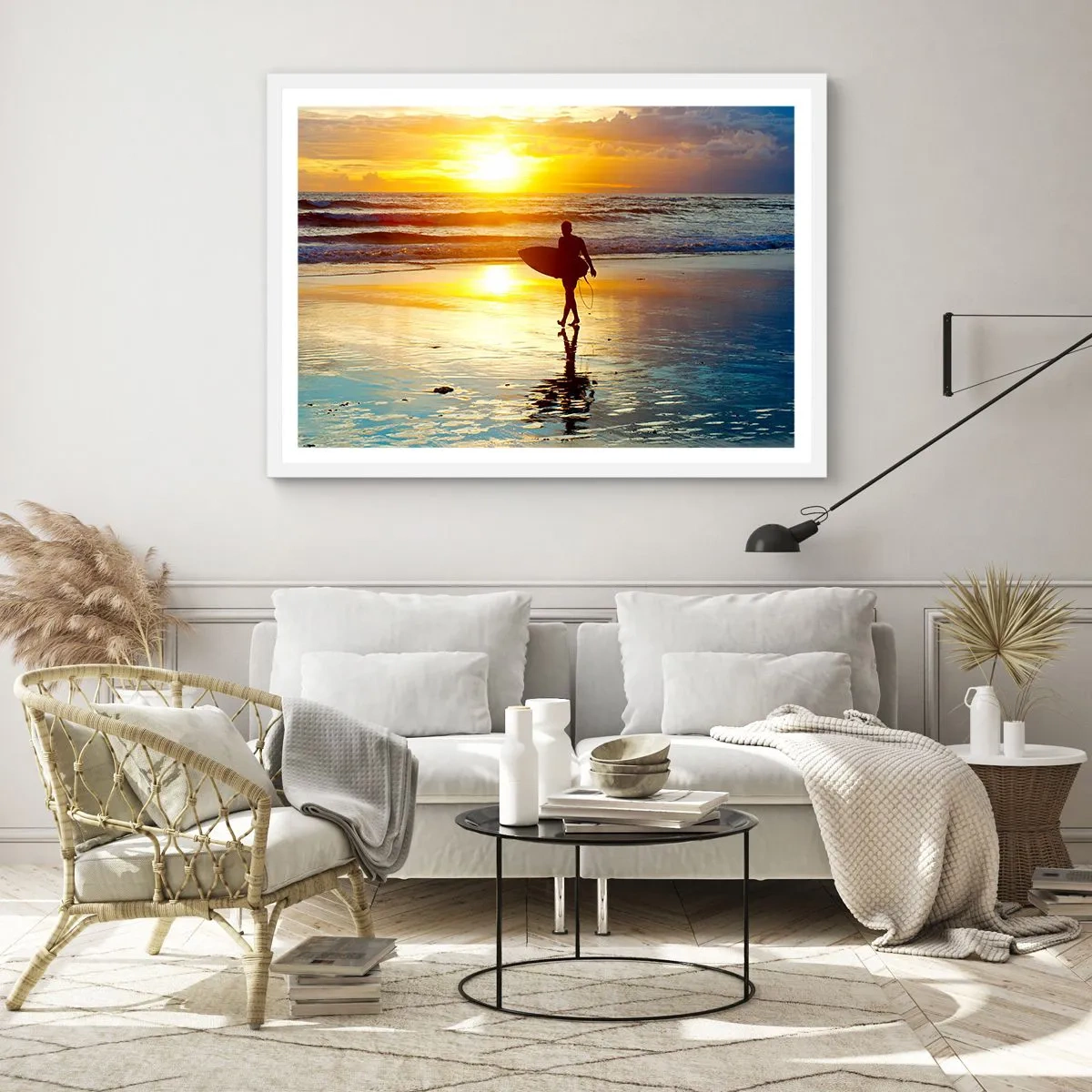 Poster in white frmae - Return of a Warrior - 91x61 cm