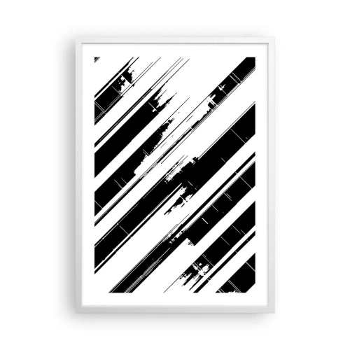 Poster in white frmae - Intensive and Dynamic Composition - 50x70 cm