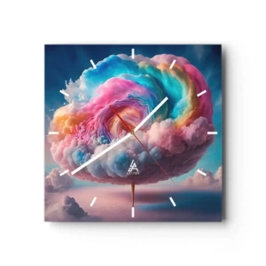 Wall clock - Clock on glass - Dream of a Funfair - 40x40 cm