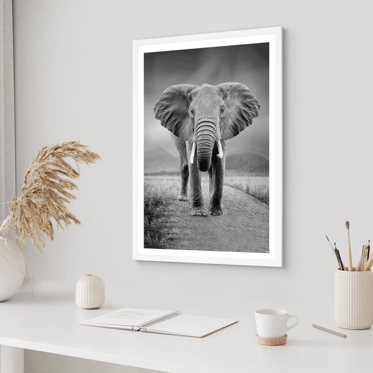 Poster in white frmae - Welcoming of the Host - 30x40 cm