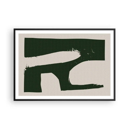 Poster in black frame - Whiteness of the Bay - 100x70 cm