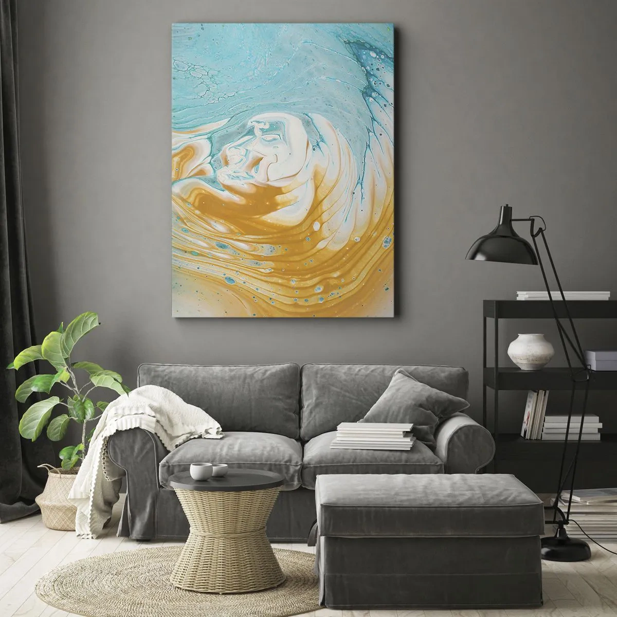 Canvas picture - Pastel Swirl - 70x100 cm