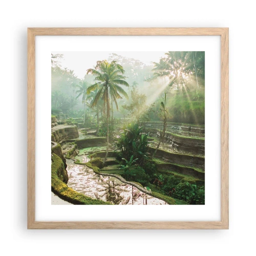 Poster in light oak frame - Maturing in the Sun - 40x40 cm
