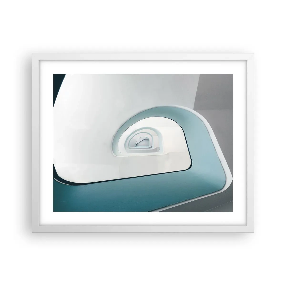 Poster in white frmae - To the Bottom of Blue - 50x40 cm