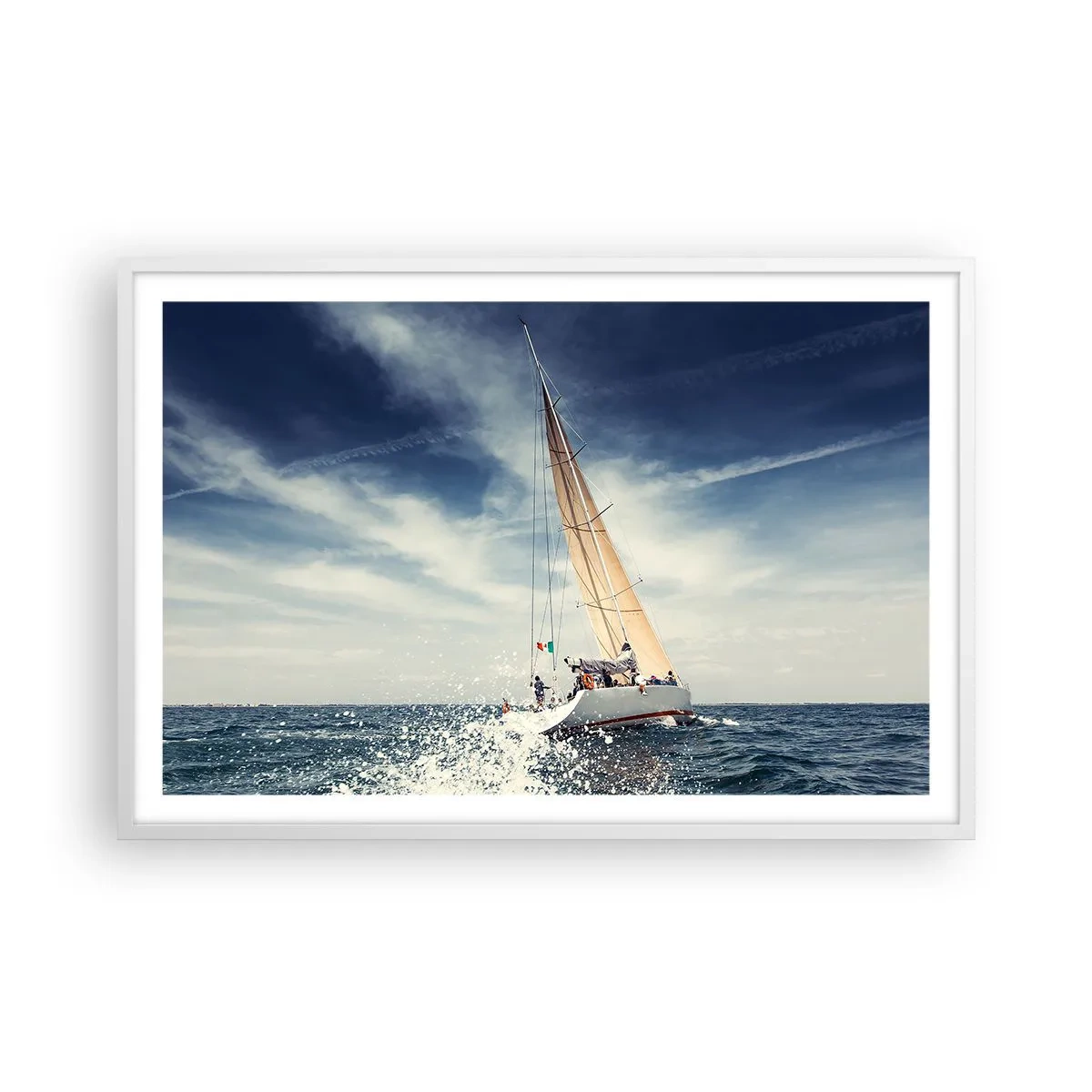 Poster in white frmae - They Won't Catch Us - 91x61 cm