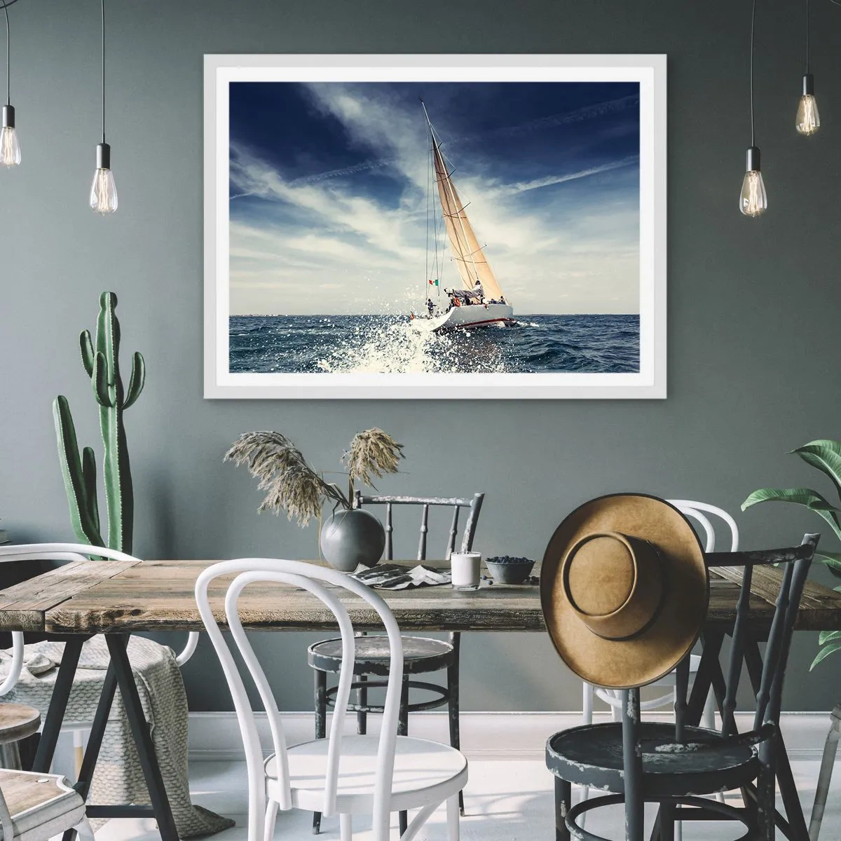 Poster in white frmae - They Won't Catch Us - 50x40 cm