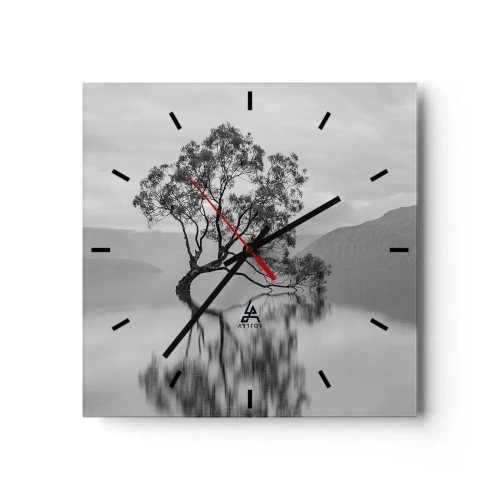 Wall clock - Clock on glass - There Is Such Country - 30x30 cm