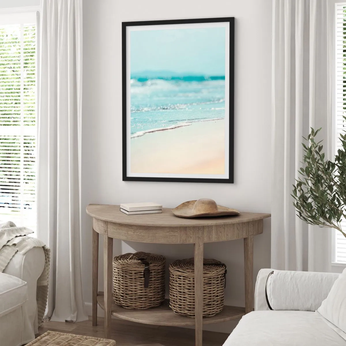 Poster in black frame - Warmth and Breeze - 61x91 cm