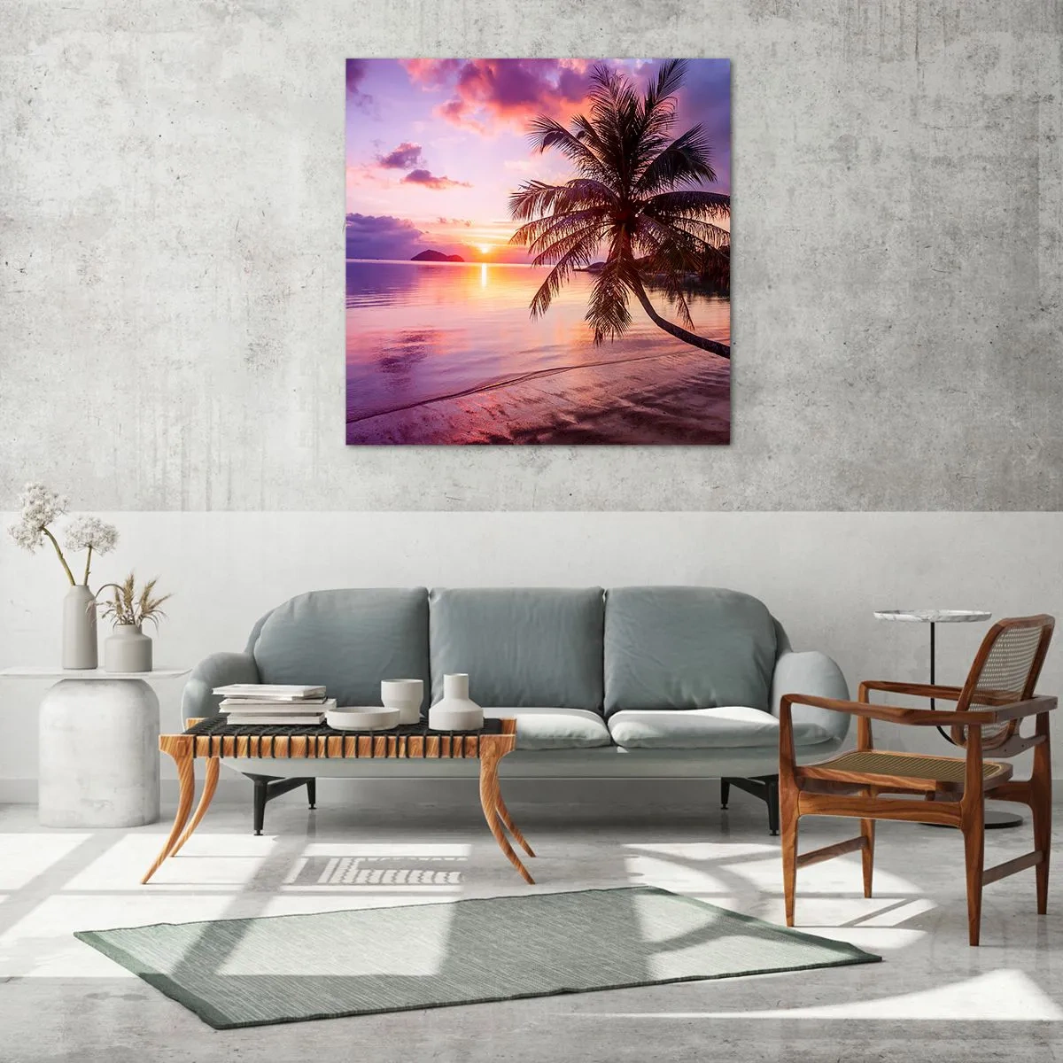 Glass picture - Bliss up to the Horizon - 30x30 cm