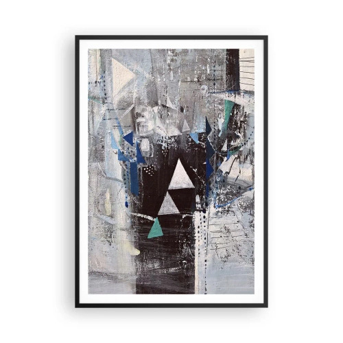 Poster in black frame - Superior Order of Triangles - 70x100 cm