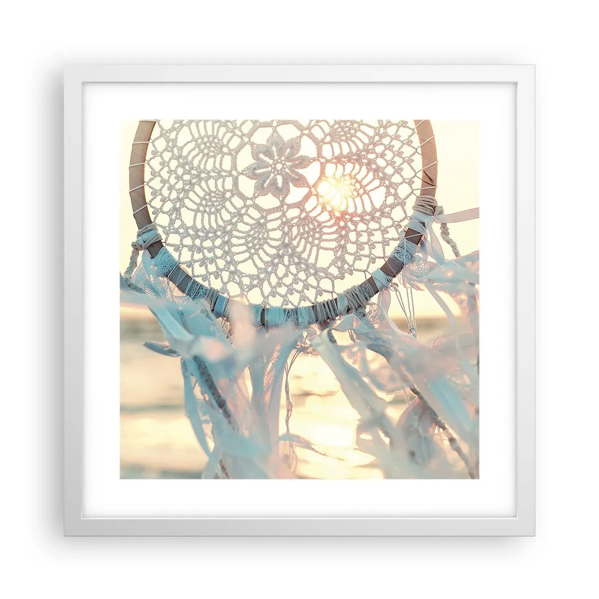 Poster in white frmae - Lace Totem - 40x40 cm