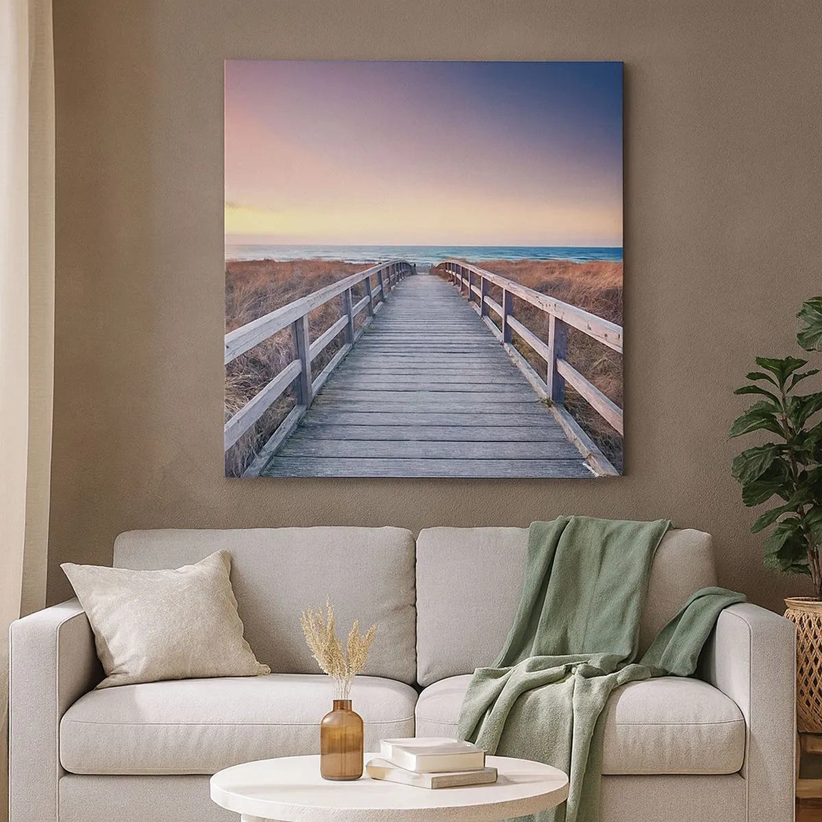 Canvas picture - Baltic Evening Aurora - 30x30 cm