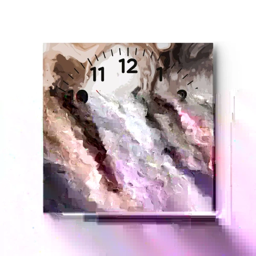 Wall clock - Clock on glass - Birth of the Galaxy - 30x30 cm