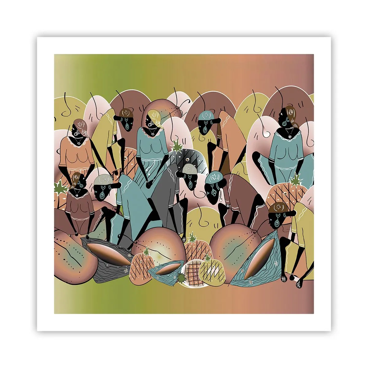 Poster - Big Holiday Is Coming - 60x60 cm