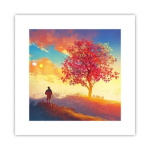 Poster - Pilgrim at Its Goal - 30x30 cm