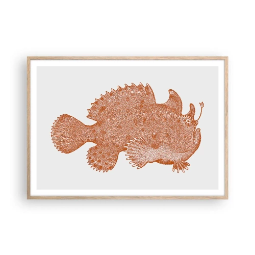 Poster in light oak frame - Fish after All - 100x70 cm