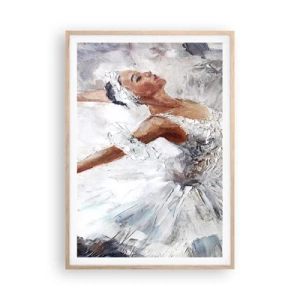 Poster in light oak frame - Delicate and Light As a Tulle - 70x100 cm