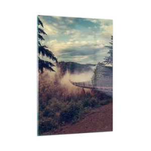 Glass picture - Above Autumnal Forest - 50x70 cm
