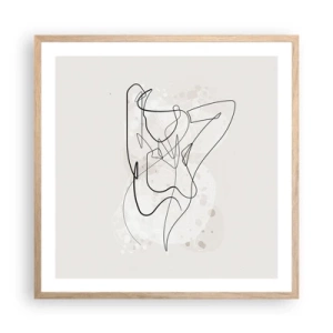 Poster in light oak frame - Art of Seduction - 60x60 cm