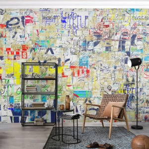 Photo Wallpaper Standard Eco - Feast for the Eyes - Graffiti, Mural, Youth - 300x210 cm