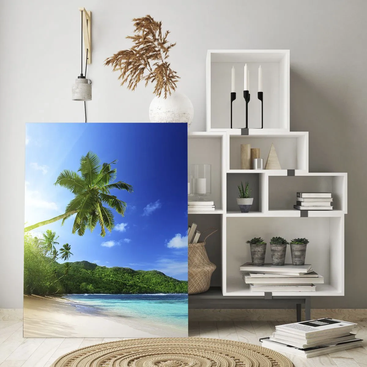 Glass picture - Mild Touch of the Tropics - 50x70 cm