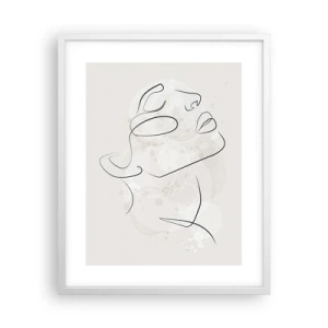 Poster in white frmae - Outline of Happiness - 40x50 cm