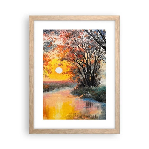 Poster in light oak frame - Autumn Impressions - 30x40 cm