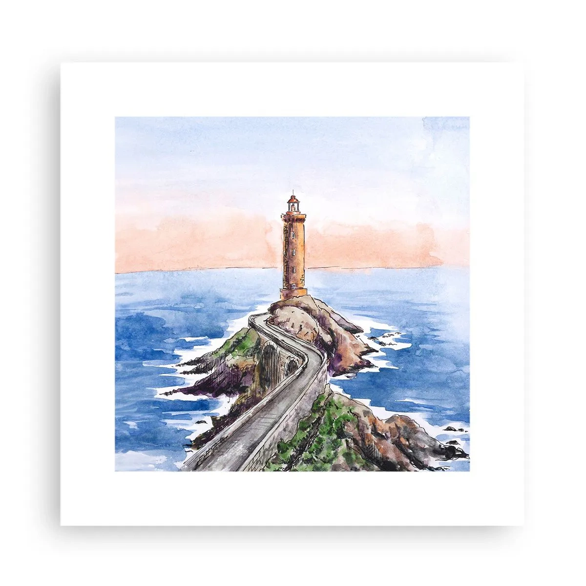 Poster - In the Direction of the Sea - 30x30 cm