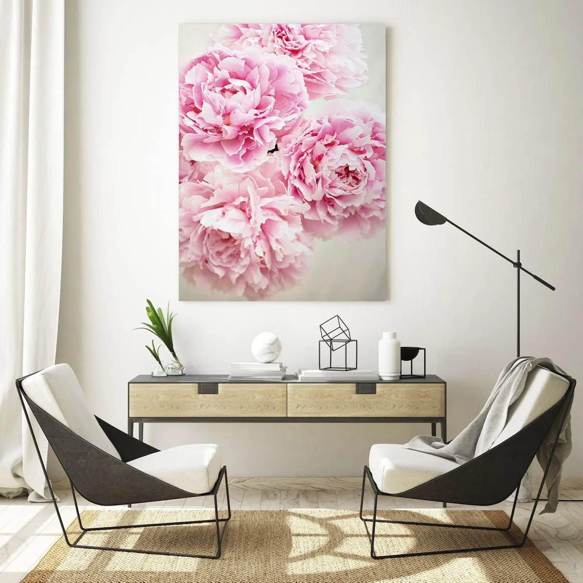 Glass picture - In Pink Splendour - 80x120 cm