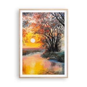 Poster in light oak frame - Autumn Impressions - 70x100 cm