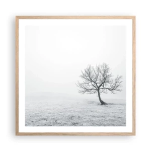 Poster in light oak frame - Against Nothingness - 60x60 cm