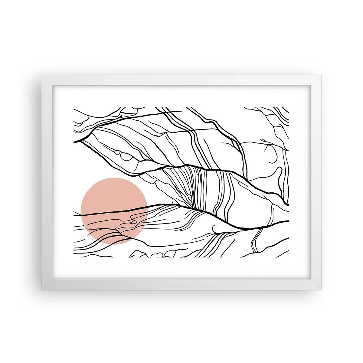 Poster in white frmae - In a Web of Twigs - 40x30 cm