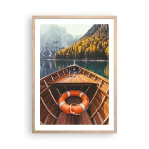 Poster in light oak frame - Mountain Hike - 50x70 cm