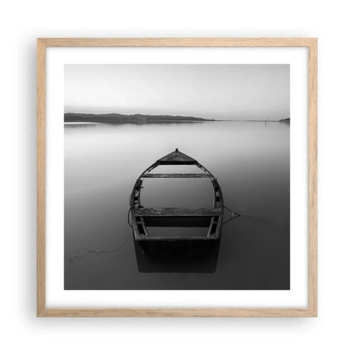 Poster in light oak frame - Longing and Melancholy - 50x50 cm