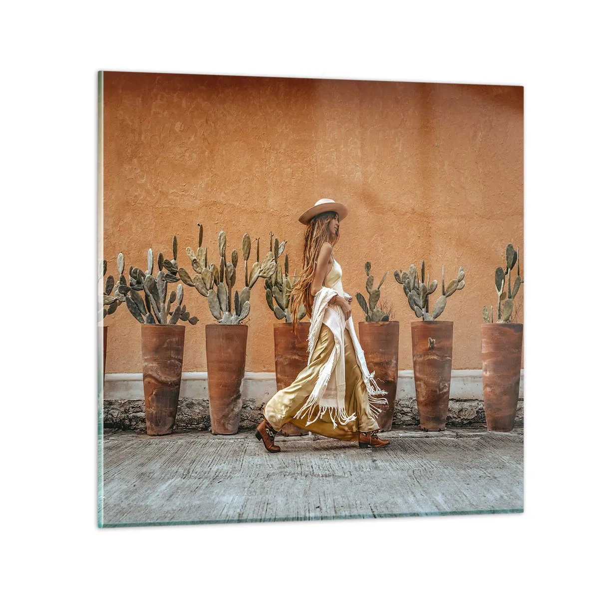 Glass picture - Hippie Style - 30x30 cm