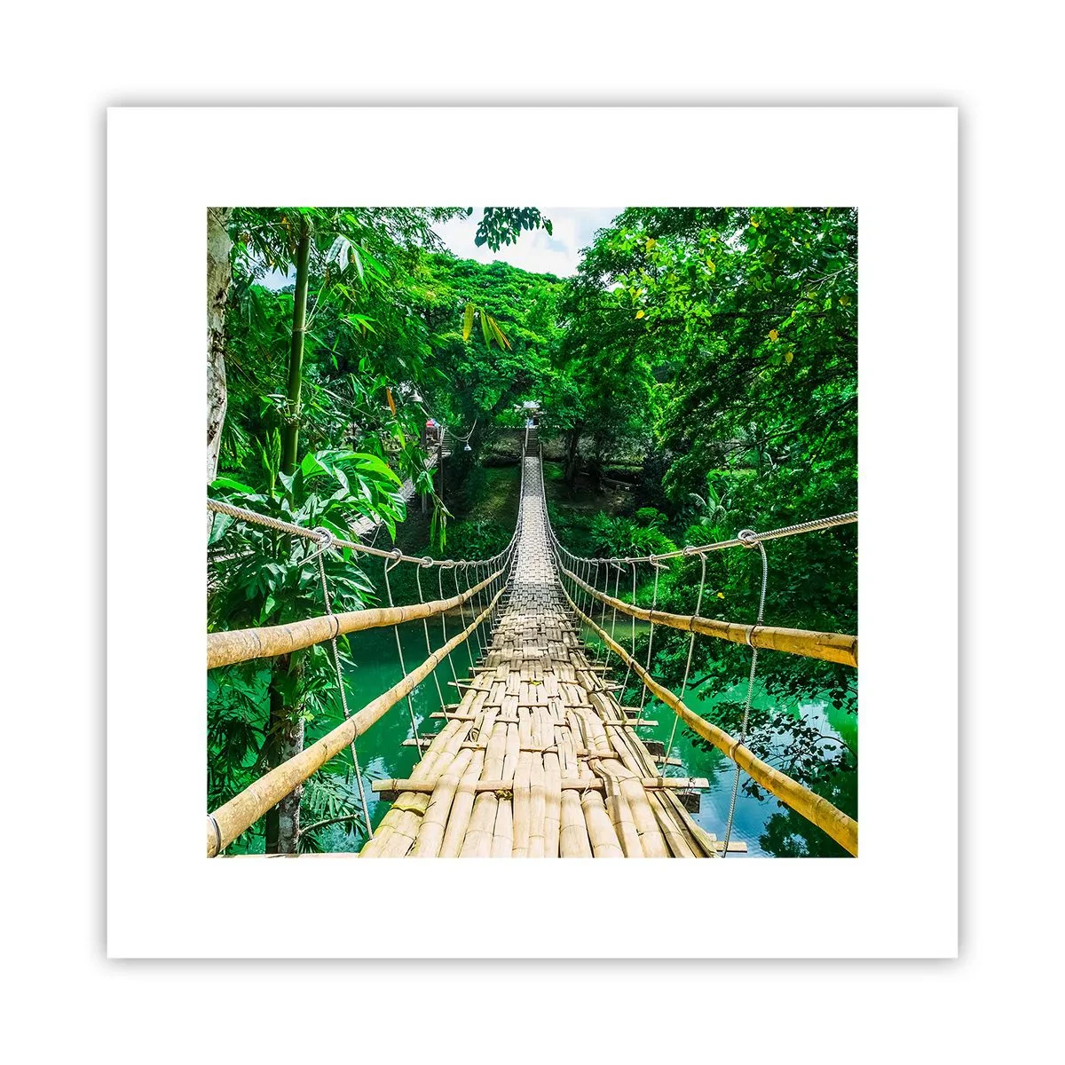 Poster - Small Bridge over the Green - 30x30 cm