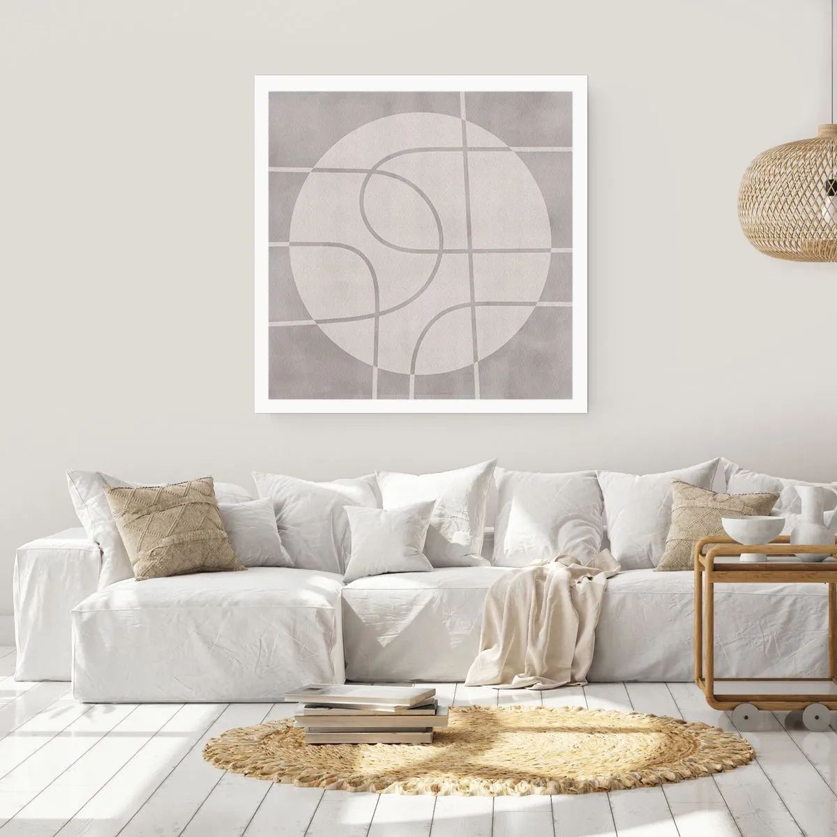 Poster - Circular and Straight - 60x60 cm