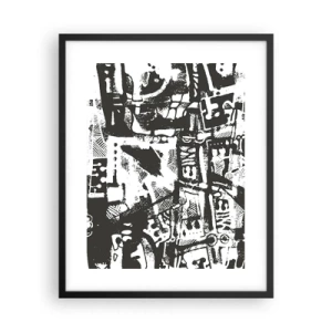 Poster in black frame - Order or Chaos? - 40x50 cm